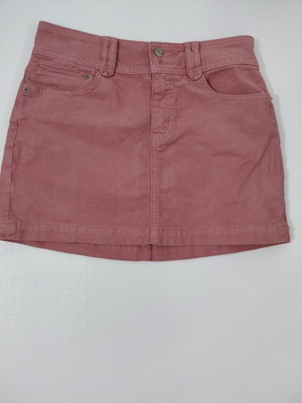 American Eagle Outfitters High Waisted Coral Denim Skirt